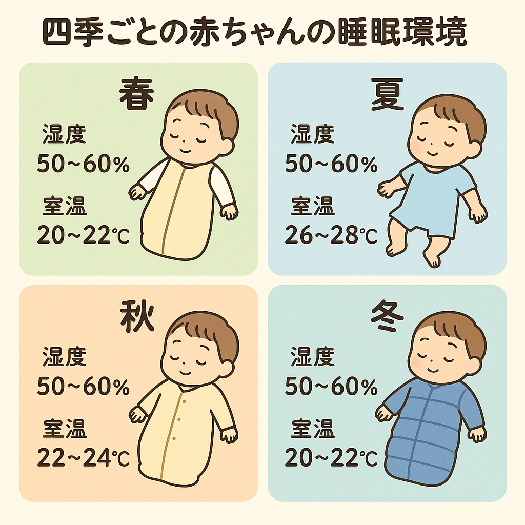 季節ごとの赤ちゃんの服装